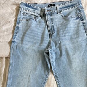 EXPRESS light wash flare leg jeans!